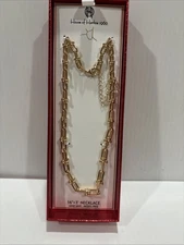 House of Harlow 1960 connecting ball gold chain necklace
