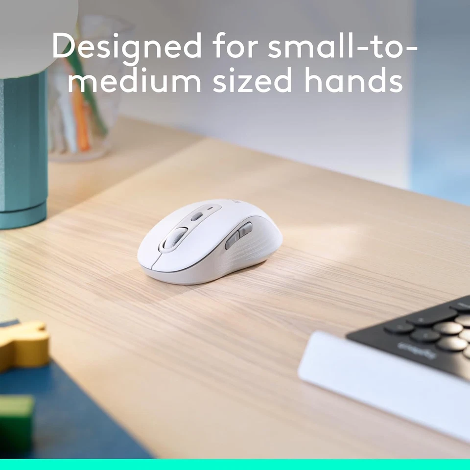Logitech Signature M650 Wireless Mouse - For Small to Medium Sized Offwhite - Image 3 of 4