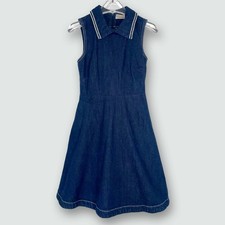 Red Valentino | Preppy Collared Denim A line Dress | Size IT38 ~ Small
