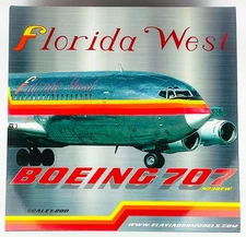 El Aviador/InFlight 200 EAV730 Florida West Boeing 707 'N730FW' 1/200 Scale M...