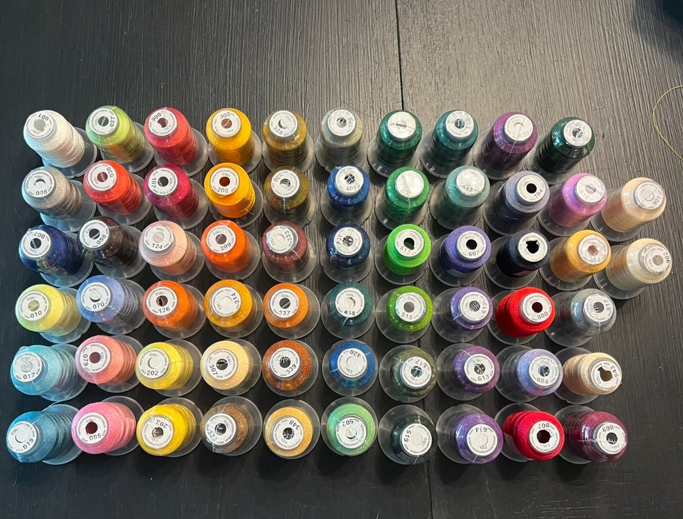 62 Spools Brother Colors Embroidery Machine Thread New Brothread - Image 2 of 4