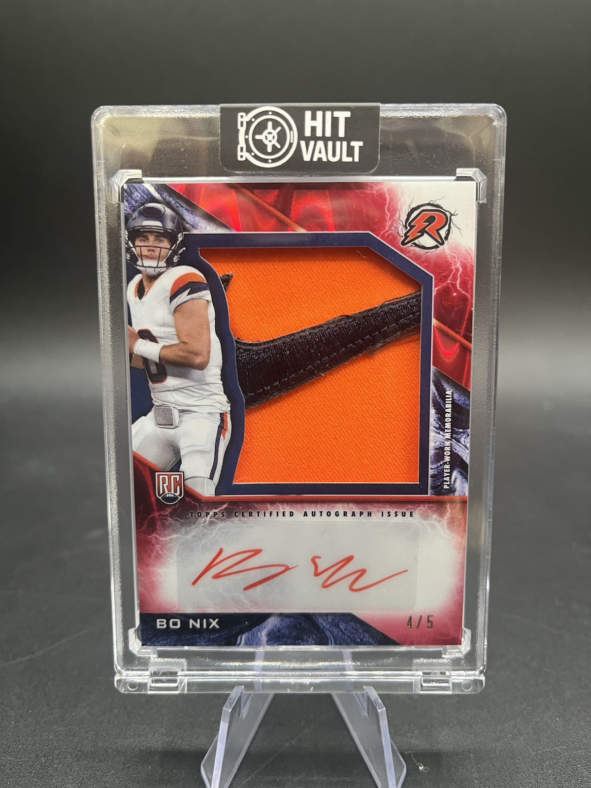 Bo Nix Topps Resurgence Rookie Patch Autographs #RPABN Base