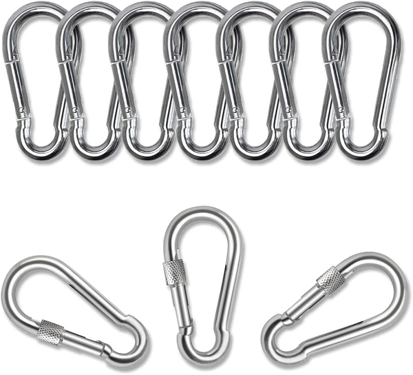 Feder-Karabinerhaken Mit Karabinerhaken Aus Edelstahl, FüR Rucksack, Outdoor, Ca-image
