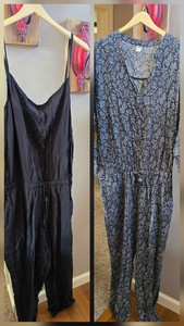 Old Navy Lot Of 2 Plus Size Rompers Black & Blue Jumpsuits Size 2X New