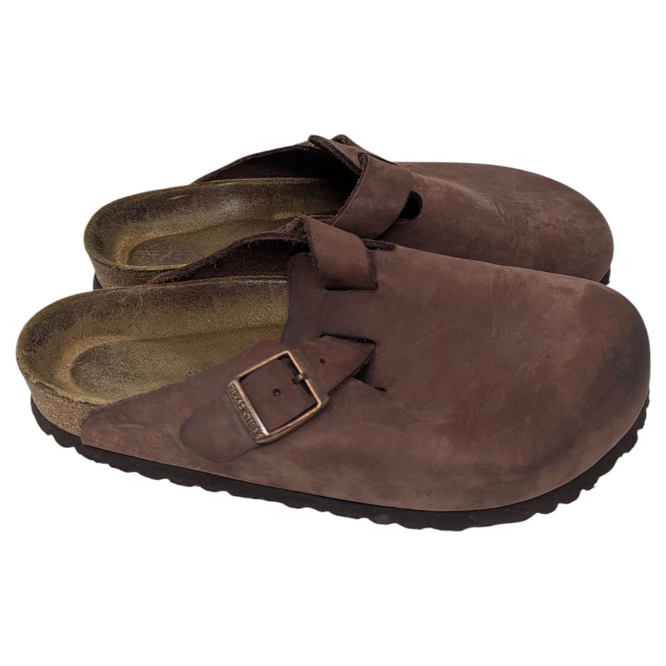 Birkenstock Boston Zueco Zapatos Habana Cuero Engrasado Talla 38/245 (7-7.5)  Foto 3 de 4