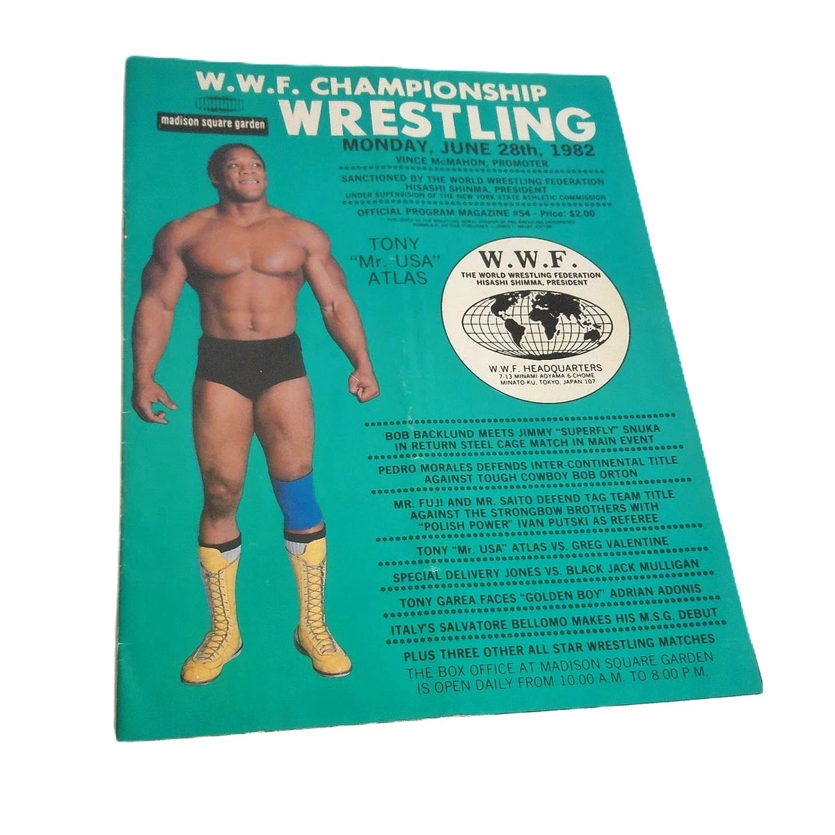Wrestling Vintage Sports Programs for sale | eBay