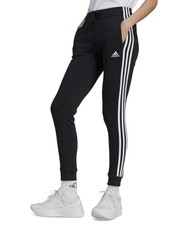 Women S Adidas Sportswear Essentials 3-Stripes Fleece Pants Color: Black White S