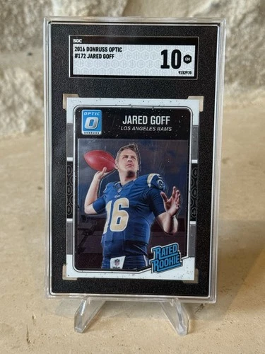 2016 Donruss Optic JARED GOFF #172 Purple Prizm Rated Rookie Graded SGC 10 GEM