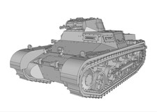 1/72 German Pz.Kpfw. I Ausf B tank Model Unpainted