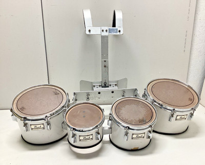 Pearl Marching Band Tenors Quad Tom Drums with Harness 8 10 12 13