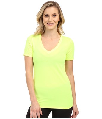 Nike Legend 2.0 V-Neck Women's Training Tee Volt Yellow Neon Small