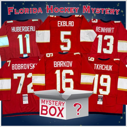 Autographed/Signed Florida Hockey Jersey Mystery Box with PSA JSA or Beckett COA