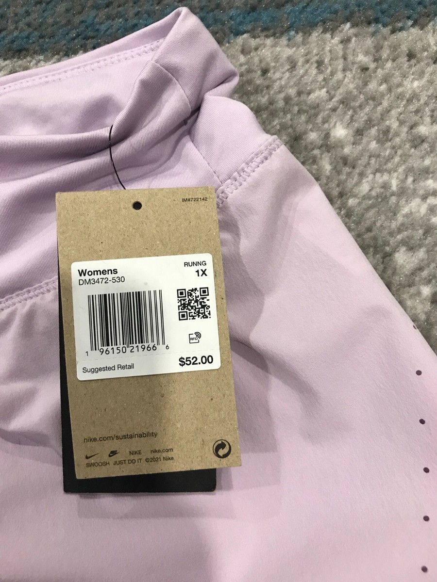 Women's Light Purple Plus Size 1X Nike Dri-FIT Eclipse Running