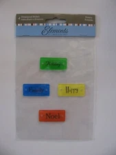 Elements by Creativity Inc. PRIMARY Holidays Family Happy Noel Dimensional NIP