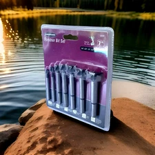 Warrior Precision 7 Piece Precision Shear Flat Forstner Drill Bit Set 