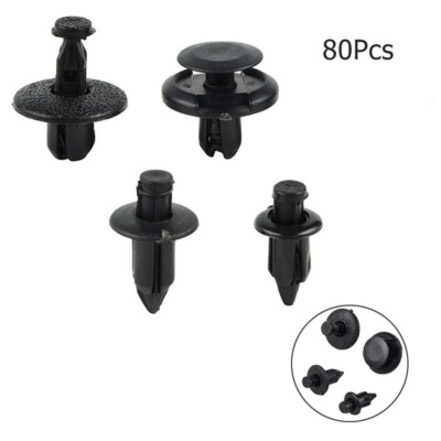 80Pack 4 Kinds Nylon Motorcycle Fairing Bolt Bodywork Push Pry Rivets Pin