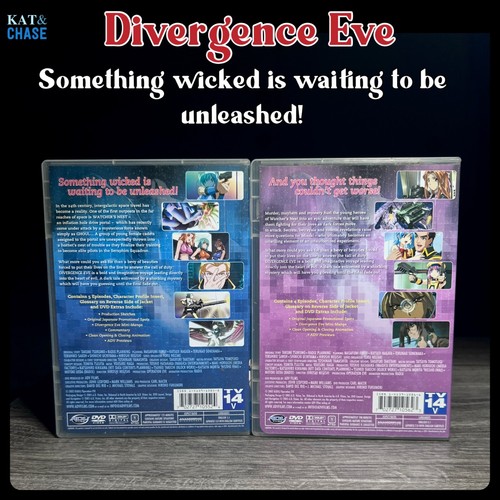 Divergence Eve 2 DVD Anime Series Vol 1 2 with Inserts Episodes 1-9  Sci Fi Lot - Picture 2 of 12