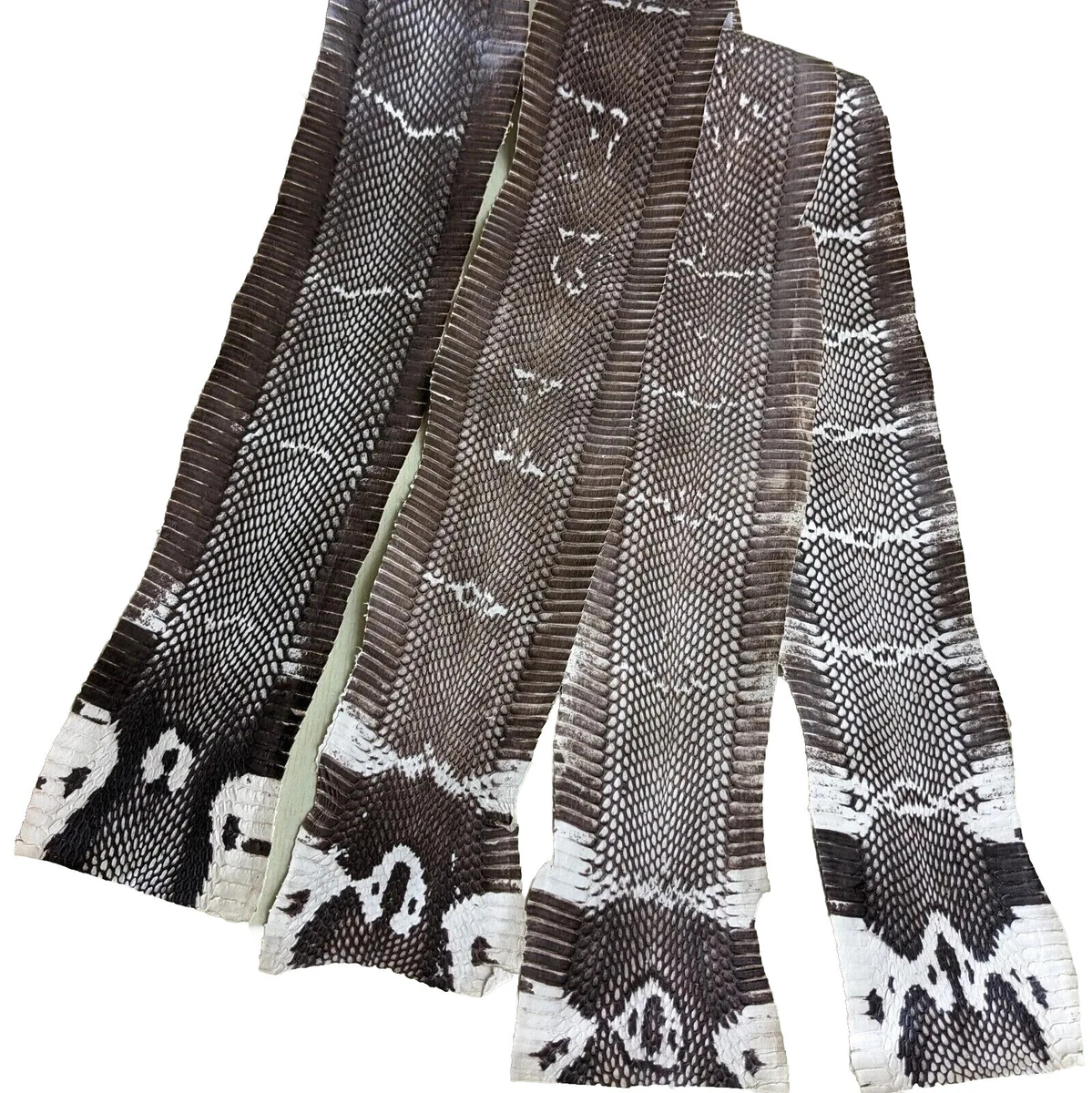 小物 Python Skin Long Sheer Stole scarf snake Real snake leather, genuine python snakeskin long and wide of