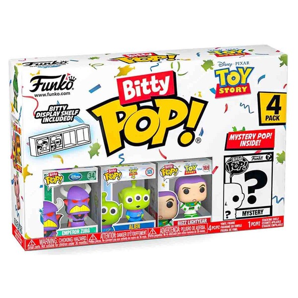 Toy Story Bitty Pop Funko Zahlen 4-Pack - Zurg , Alien, Buzz Lightyear & Mystery-image