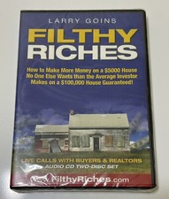 Larry Goins FILTHY RICHES - 2 CD Set - Flipping Houses MAKING MONEY - Brand New