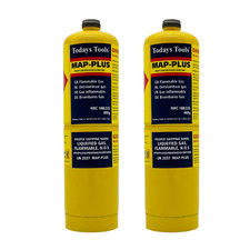 2 x Map Pro Disposable Cylinder Bottle 400g Cartridge for Blow Torch Jet Burner