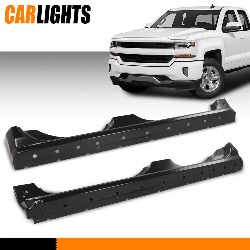 Fit For Chevy 14-18 GMC Pickup Silverado Sierra Pair Extended Cab Rocker Panel - Image 2 of 4