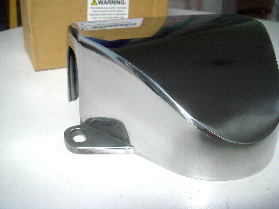 Harley FL Handlebar Clamp Cover Polished 60-79 Cowl Pan Shovel V-Twin 24-0281 X8 - Image 2 of 4
