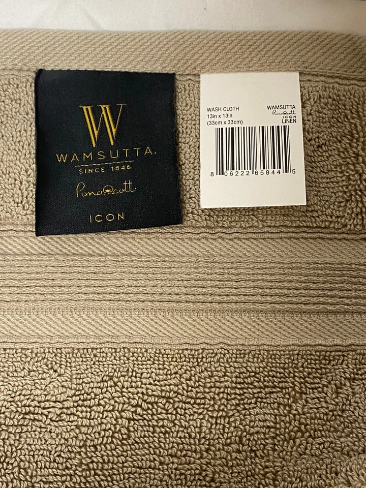 Wamsutta Collection Paño de Lujo Etiqueta Negra PimaCott en Lino 13" x 13" Foto 2 de 3