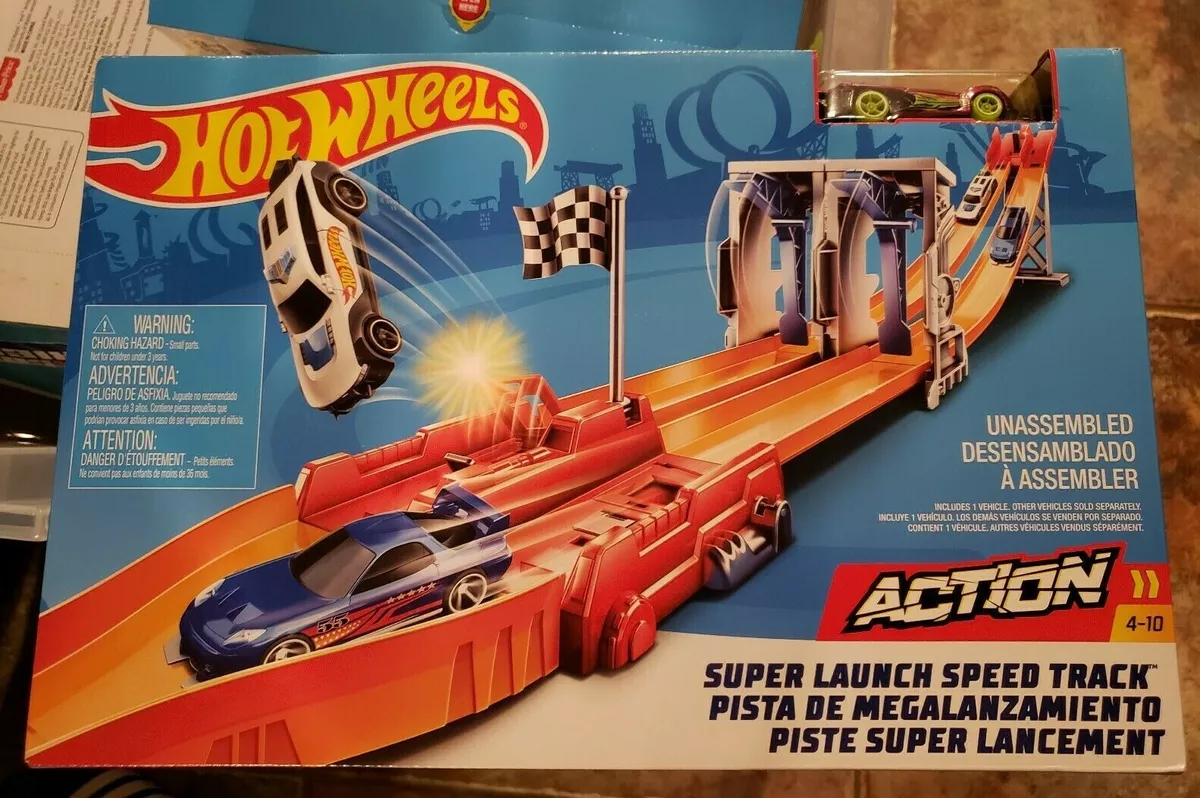 Hot Wheels Action Super Launch Speed Track Race Track Play Set eBay