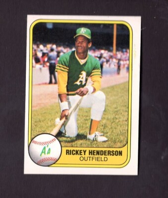 1981 Fleer #574 Rickey Henderson NR/MT print mark Oakland A's B SHIPPING IS FREE