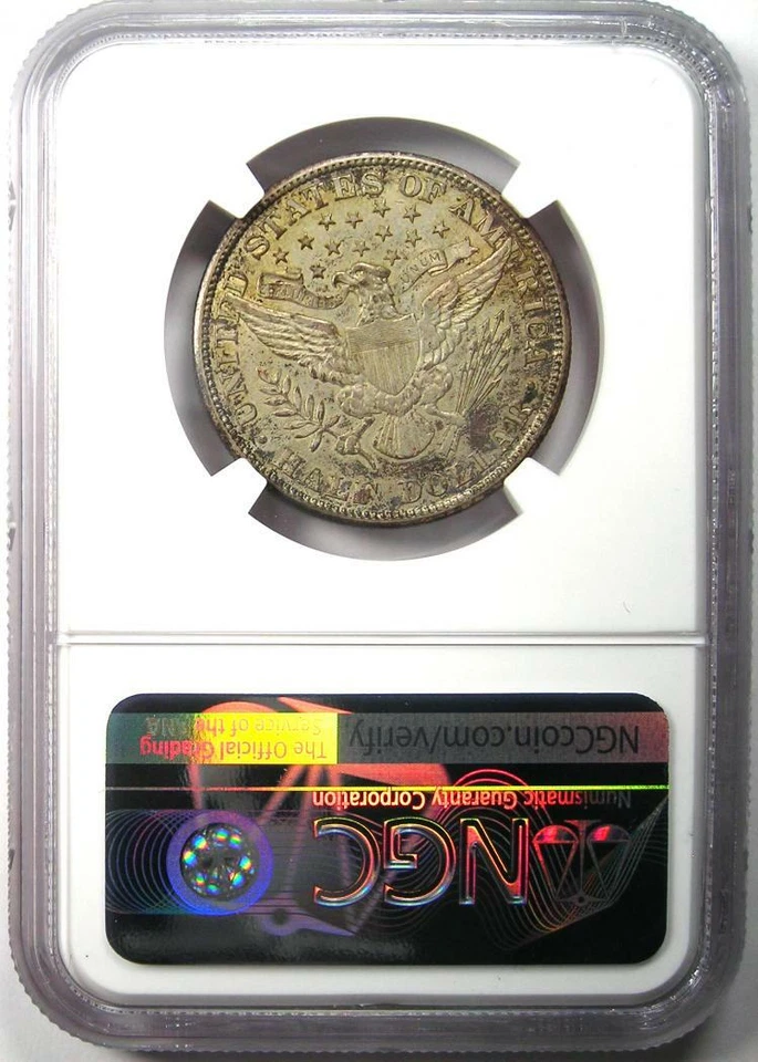 1908 Barber Half Dollar 50C - NGC Uncirculated Details (MS UNC) - Rare Coin! - Image 3 of 4