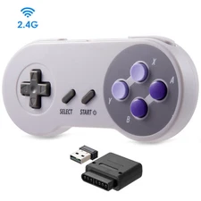 2.4Ghz Wireless SNES Controller Gamepad for Super SNES/ SFC Windows PC MAC OS