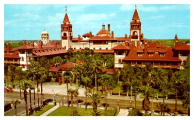 Curt Teich Postkarte Hotel Ponce de Leon St Augustine Florida 1963 Poststempel