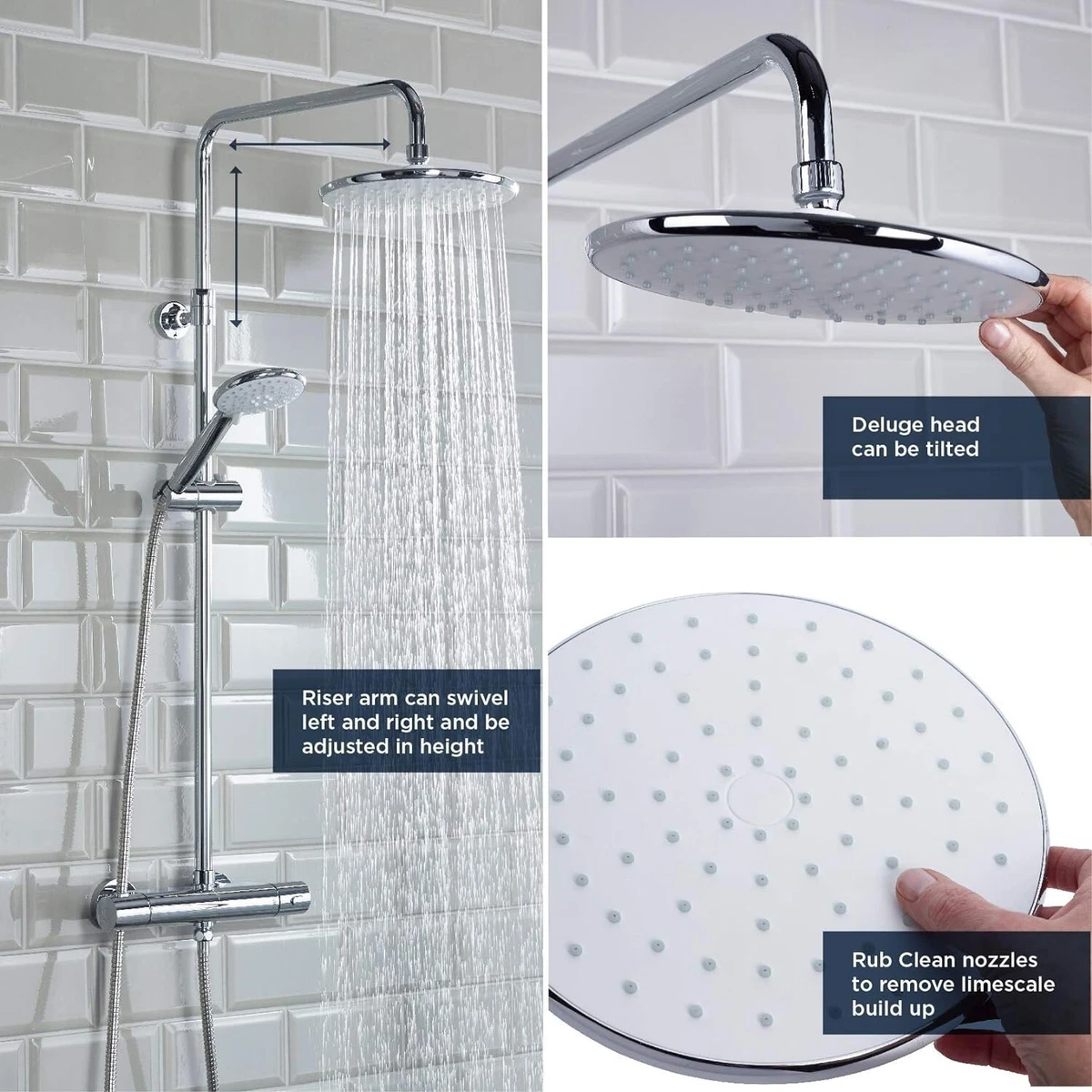 MIRA ATOM ERD EXPOSED THERMOSTATIC BAR MIXER SHOWER CHROME, 60 OFF