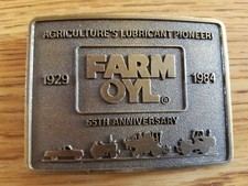Farm OYL 55th Anniversary Limited Edition 2055 Metal Belt Buckle Oil 1929 -1984