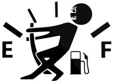 Funny Fuel Gauge Black Vinyl Graphic Decal Car Truck Window Laptop Notebook