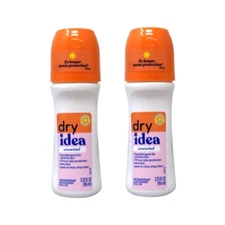 2 Pack Dry Idea Advanced Dry Unscented Antiperspirant Roll On 3.25 Oz Each