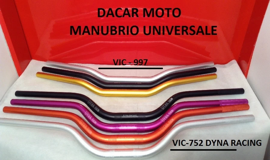 DCM UNIVERSAL HANDLEBAR VARIABLE SECTION 22mm/28mm RED BLACK GOLD GREY LILAC
