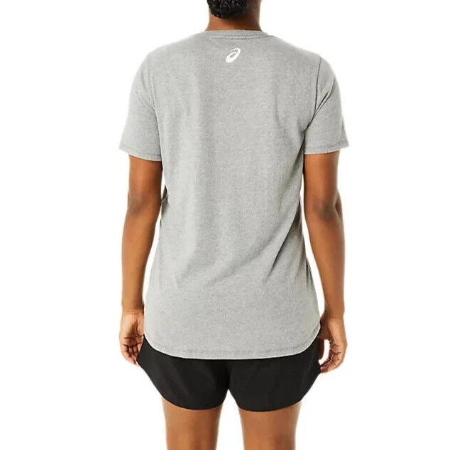 Camiseta para mujer Asics gris estampado cuello en V activo (2032C572) talla XL - NUEVA CON ETIQUETAS - NUEVA CON ETIQUETAS Foto 4 de 4
