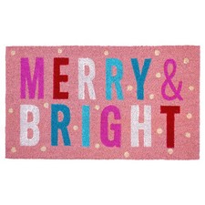 AZ107561729 Pink Merry  Bright Doormat 17" x 29"