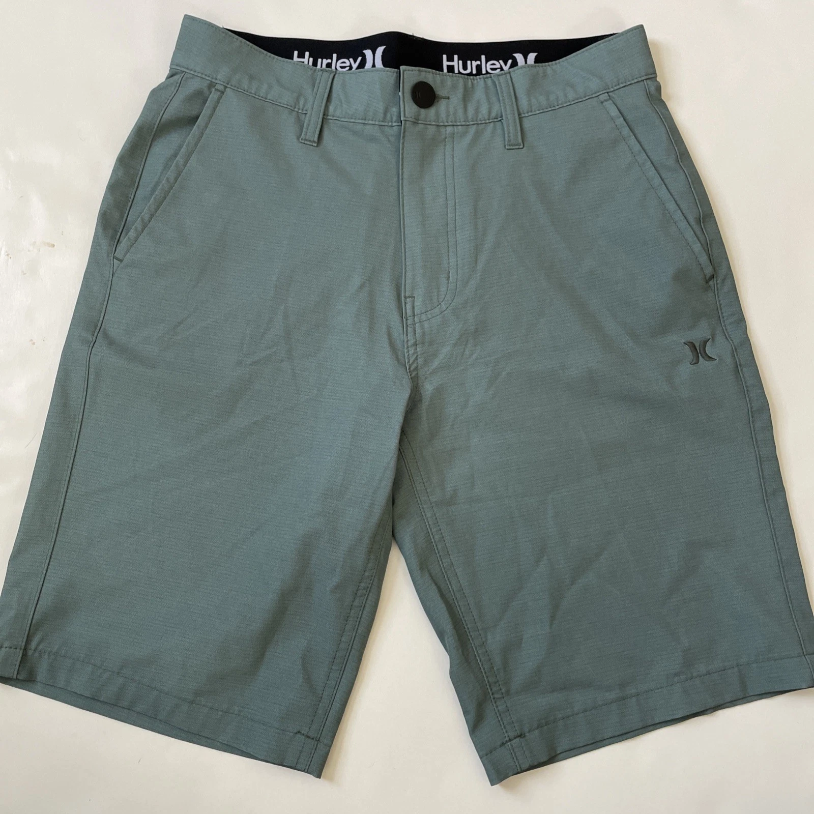 NWOT Hurley All Terrain Stretch Walkshorts Mens 28 Green Hybrid Chino Shorts