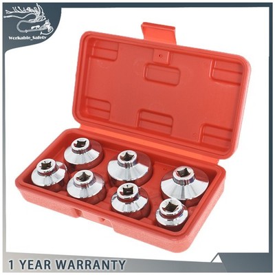 7pc/Set Oil Filter Cartridge Socket Wrench Hex Key Metric 24 27 29 30 32 36 38mm