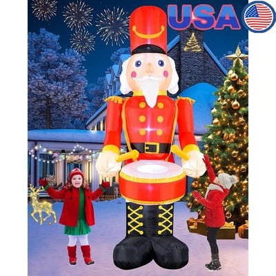 12 FT Inflatable Nutcracker LED Christmas Yard Decoration Easy to Inflate Lawn