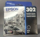 Genuine Epson 302 Standard Capacity Ink Cartridge Black Exp 6/2028 Sealed