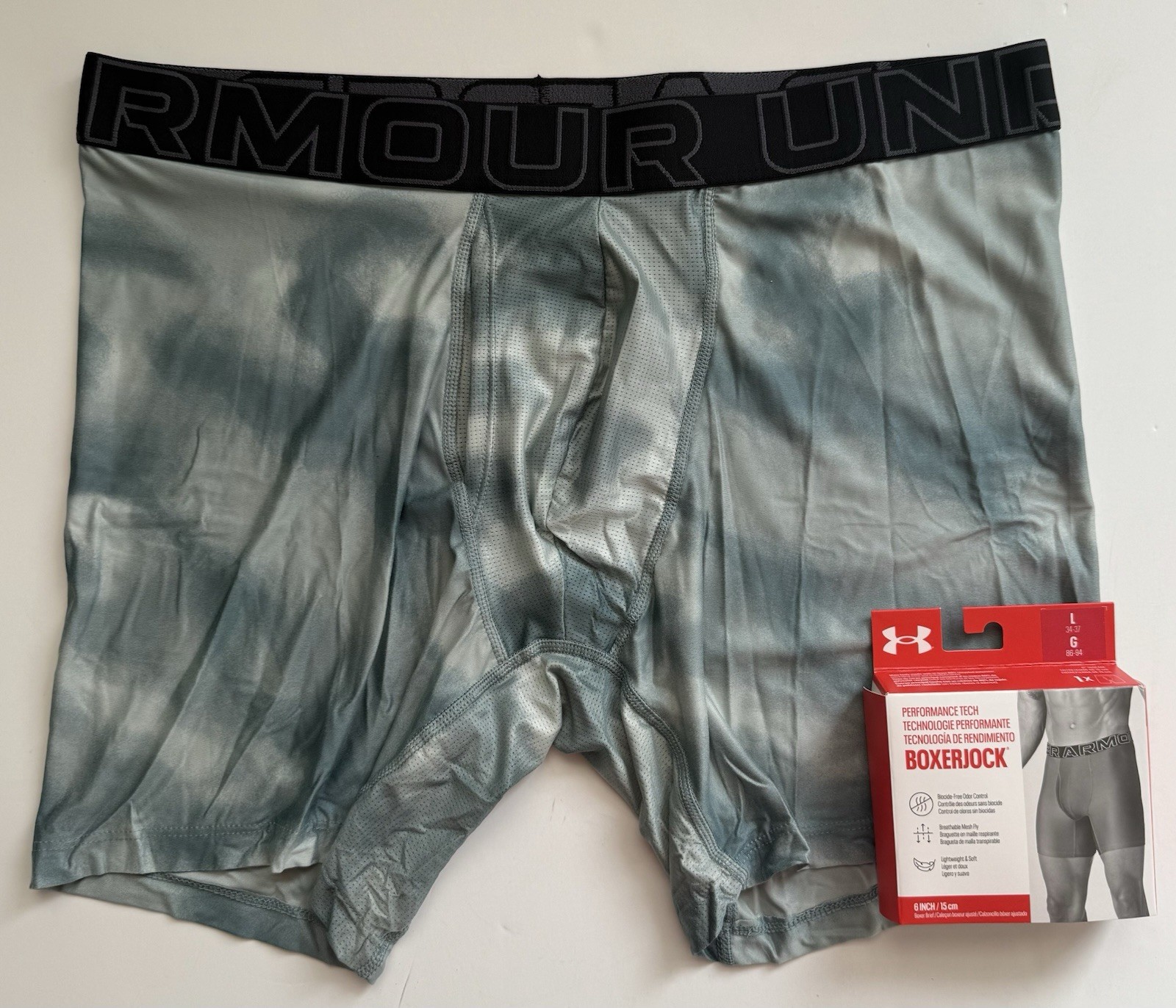 Under Armour Serpentine 6” Boxer Briefs Mens Large BoxerJock Performance Tech thumbnail 2