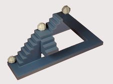 Impossible Staircase Optical Illusion Art Print Unique Home Decor, 3D Effect