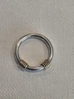 Vintage Tiffany & Co. 18k Gold 750 Sterling 925 Ring Solid Gold Coil sz 4.75