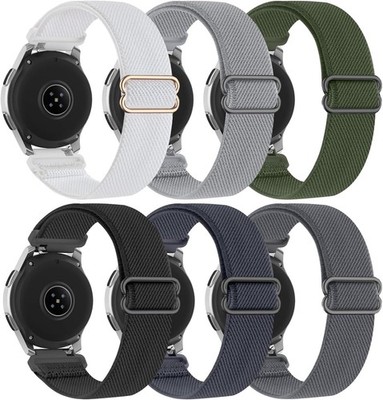 6 Pack Adjustable Nylon Watch Straps for Galaxy Watch 3 45mm/Gear S3 Frontier