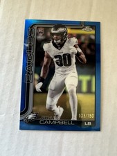 Jihaad Campbell 2025 Topps Chrome Blue RC /150
