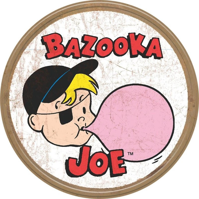 Bazooka Joe Bubble Gum Retro Round 11.75" Aluminum Sign Made In The USA